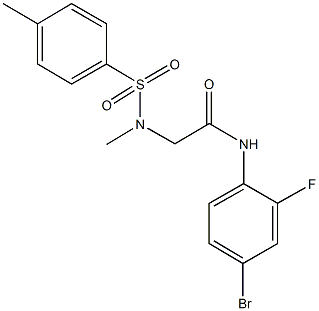 N-(4-bromo-2-fluorophenyl)-2-{methyl[(4-methylphenyl)sulfonyl]amino}acetamide Struktur