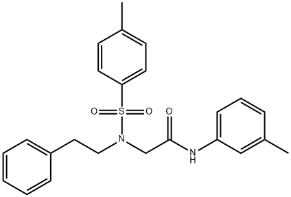 N-(3-methylphenyl)-2-[[(4-methylphenyl)sulfonyl](2-phenylethyl)amino]acetamide Struktur