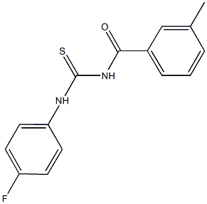 N-(4-fluorophenyl)-N'-(3-methylbenzoyl)thiourea Struktur