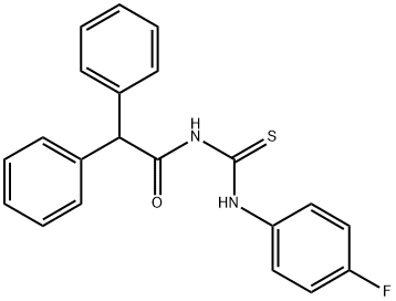 N-(diphenylacetyl)-N'-(4-fluorophenyl)thiourea Struktur