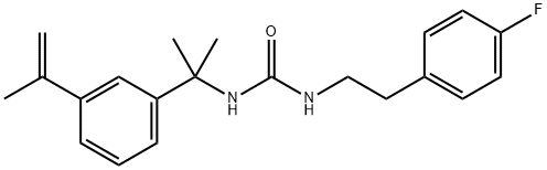 N-[2-(4-fluorophenyl)ethyl]-N'-[1-(3-isopropenylphenyl)-1-methylethyl]urea Struktur