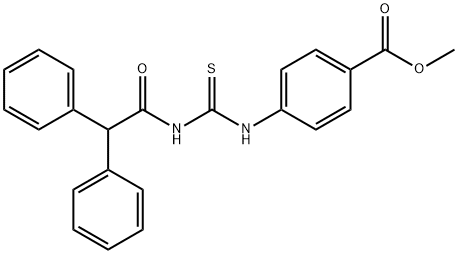 methyl 4-({[(diphenylacetyl)amino]carbothioyl}amino)benzoate Struktur