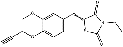 3-ethyl-5-[3-methoxy-4-(2-propynyloxy)benzylidene]-1,3-thiazolidine-2,4-dione Struktur