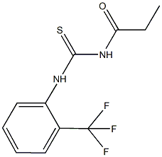 N-propionyl-N'-[2-(trifluoromethyl)phenyl]thiourea Struktur