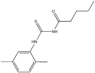 N-(2,5-dimethylphenyl)-N'-pentanoylthiourea Struktur