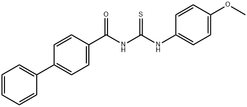 4-({[(4-methoxyanilino)carbothioyl]amino}carbonyl)-1,1'-biphenyl Struktur