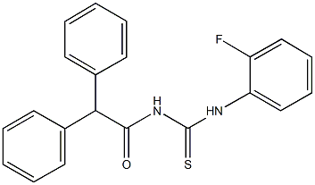 N-(diphenylacetyl)-N'-(2-fluorophenyl)thiourea Struktur