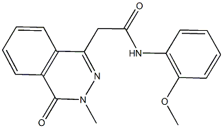 N-(2-methoxyphenyl)-2-(3-methyl-4-oxo-3,4-dihydro-1-phthalazinyl)acetamide Struktur