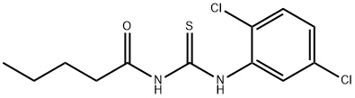 N-(2,5-dichlorophenyl)-N'-pentanoylthiourea Struktur