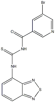 N-(2,1,3-benzothiadiazol-4-yl)-N'-[(5-bromopyridin-3-yl)carbonyl]thiourea Struktur