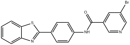 N-[4-(1,3-benzothiazol-2-yl)phenyl]-5-bromonicotinamide Struktur