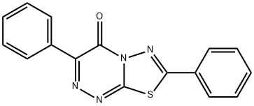 3,7-diphenyl-4H-[1,3,4]thiadiazolo[2,3-c][1,2,4]triazin-4-one Struktur