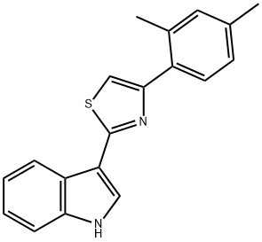 3-[4-(2,4-dimethylphenyl)-1,3-thiazol-2-yl]-1H-indole Struktur