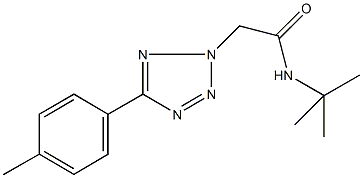 N-(tert-butyl)-2-[5-(4-methylphenyl)-2H-tetraazol-2-yl]acetamide Struktur