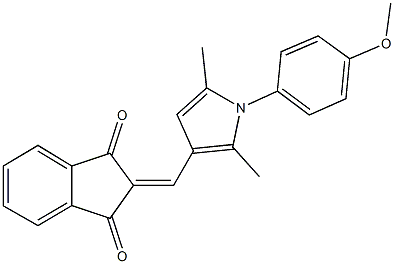 2-{[1-(4-methoxyphenyl)-2,5-dimethyl-1H-pyrrol-3-yl]methylene}-1H-indene-1,3(2H)-dione Struktur