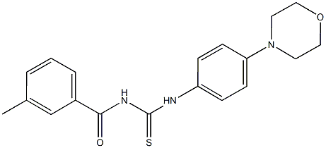 N-[(3-methylphenyl)carbonyl]-N'-(4-morpholin-4-ylphenyl)thiourea Struktur