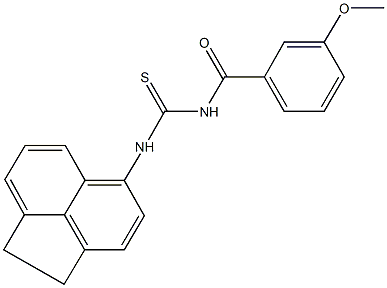 N-(1,2-dihydroacenaphthylen-5-yl)-N'-(3-methoxybenzoyl)thiourea Struktur