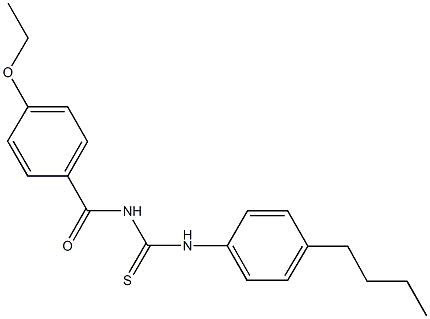 N-(4-butylphenyl)-N'-{[4-(ethyloxy)phenyl]carbonyl}thiourea Struktur