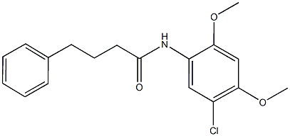 N-(5-chloro-2,4-dimethoxyphenyl)-4-phenylbutanamide Struktur