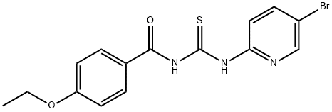 N-(5-bromopyridin-2-yl)-N'-{[4-(ethyloxy)phenyl]carbonyl}thiourea Struktur