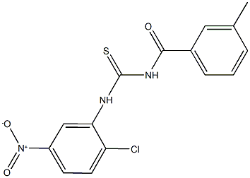 N-{2-chloro-5-nitrophenyl}-N'-(3-methylbenzoyl)thiourea Struktur