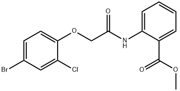 methyl 2-{[(4-bromo-2-chlorophenoxy)acetyl]amino}benzoate Struktur