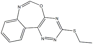 3-(ethylthio)[1,2,4]triazino[5,6-d][3,1]benzoxazepine Struktur