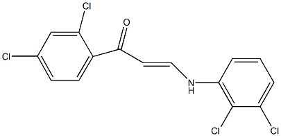 3-(2,3-dichloroanilino)-1-(2,4-dichlorophenyl)prop-2-en-1-one Struktur