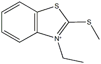 3-ethyl-2-(methylsulfanyl)-1,3-benzothiazol-3-ium Struktur