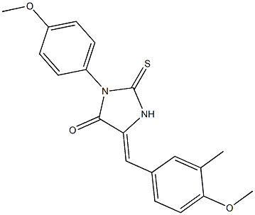 5-(4-methoxy-3-methylbenzylidene)-3-(4-methoxyphenyl)-2-thioxo-4-imidazolidinone Struktur