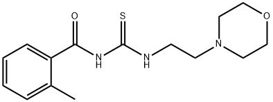 N-(2-methylbenzoyl)-N'-[2-(4-morpholinyl)ethyl]thiourea Struktur