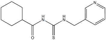 N-(cyclohexylcarbonyl)-N'-(3-pyridinylmethyl)thiourea Struktur