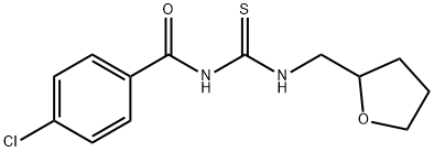 N-(4-chlorobenzoyl)-N'-(tetrahydro-2-furanylmethyl)thiourea Struktur