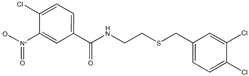 4-chloro-N-{2-[(3,4-dichlorobenzyl)sulfanyl]ethyl}-3-nitrobenzamide Struktur