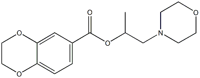 1-methyl-2-(4-morpholinyl)ethyl 2,3-dihydro-1,4-benzodioxine-6-carboxylate Struktur