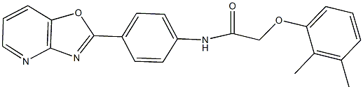 2-(2,3-dimethylphenoxy)-N-(4-[1,3]oxazolo[4,5-b]pyridin-2-ylphenyl)acetamide Struktur