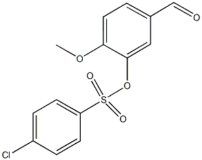 5-formyl-2-methoxyphenyl 4-chlorobenzenesulfonate Struktur