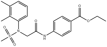 ethyl 4-({[2,3-dimethyl(methylsulfonyl)anilino]acetyl}amino)benzoate Struktur