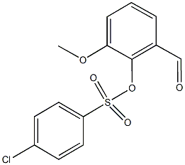 2-formyl-6-methoxyphenyl 4-chlorobenzenesulfonate Struktur