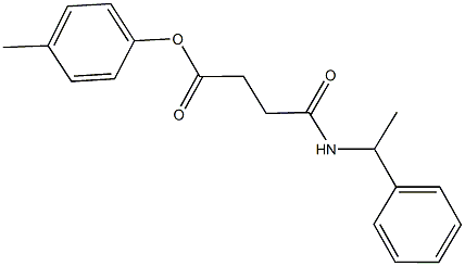 4-methylphenyl 4-oxo-4-[(1-phenylethyl)amino]butanoate Struktur