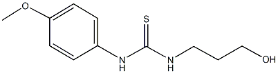 N-(3-hydroxypropyl)-N'-(4-methoxyphenyl)thiourea Struktur