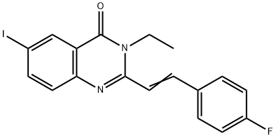 3-ethyl-2-[2-(4-fluorophenyl)vinyl]-6-iodo-4(3H)-quinazolinone Struktur