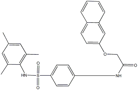 N-{4-[(mesitylamino)sulfonyl]phenyl}-2-(2-naphthyloxy)acetamide Struktur