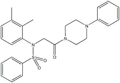 N-(2,3-dimethylphenyl)-N-[2-oxo-2-(4-phenyl-1-piperazinyl)ethyl]benzenesulfonamide Struktur