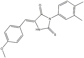 3-(3,4-dimethylphenyl)-5-(4-methoxybenzylidene)-2-thioxo-4-imidazolidinone Struktur