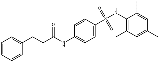 N-{4-[(mesitylamino)sulfonyl]phenyl}-3-phenylpropanamide Struktur