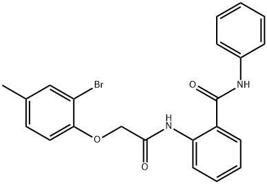 2-{[(2-bromo-4-methylphenoxy)acetyl]amino}-N-phenylbenzamide Struktur