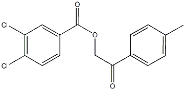 2-(4-methylphenyl)-2-oxoethyl 3,4-dichlorobenzoate Struktur