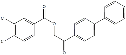 2-[1,1'-biphenyl]-4-yl-2-oxoethyl 3,4-dichlorobenzoate Struktur