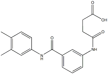 4-{3-[(3,4-dimethylanilino)carbonyl]anilino}-4-oxobutanoic acid Struktur